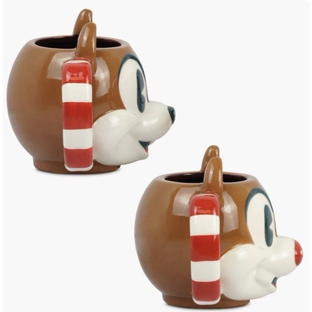Disney Holiday Lodge Chip 'n' Dale Mug Set Jumbo Mugs New And Sealed - Picture 5 of 7